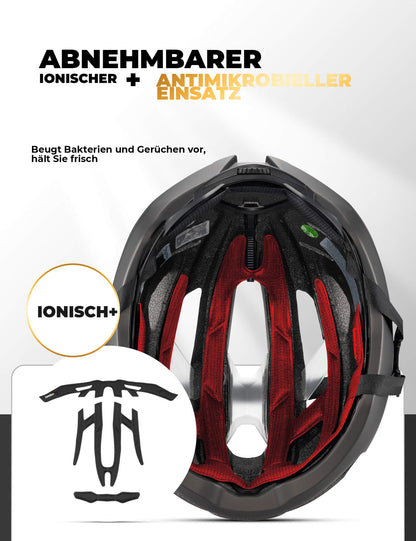 ROCKBROS Fahrradhelm mit Verstärkungsrahmen 58-62cm