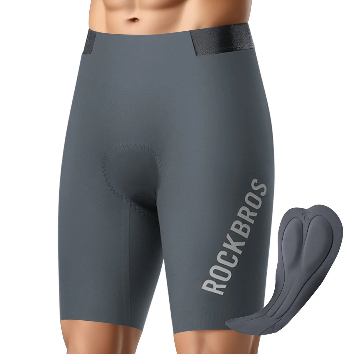 ROCKBROS Fahrradhose Kurz Herren, Gepolstert 3D Schnitt Radlerhose