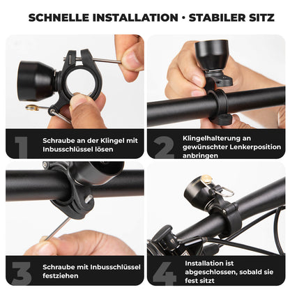 ROCKBROS Fahrradklingel Mini 90dB - Kupferlegierung & Universalkompatibel
