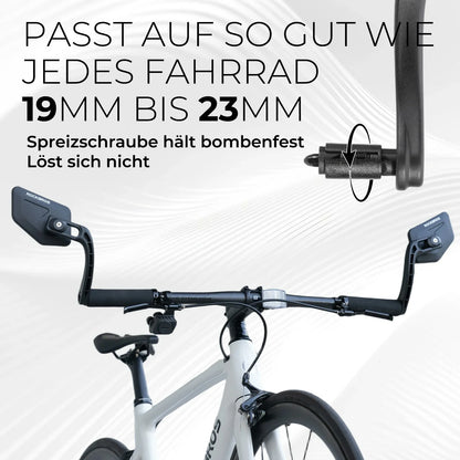 ROCKBROS Fahrradspiegel HD Sicherer Fahrrad Rückspiegel für Lenke