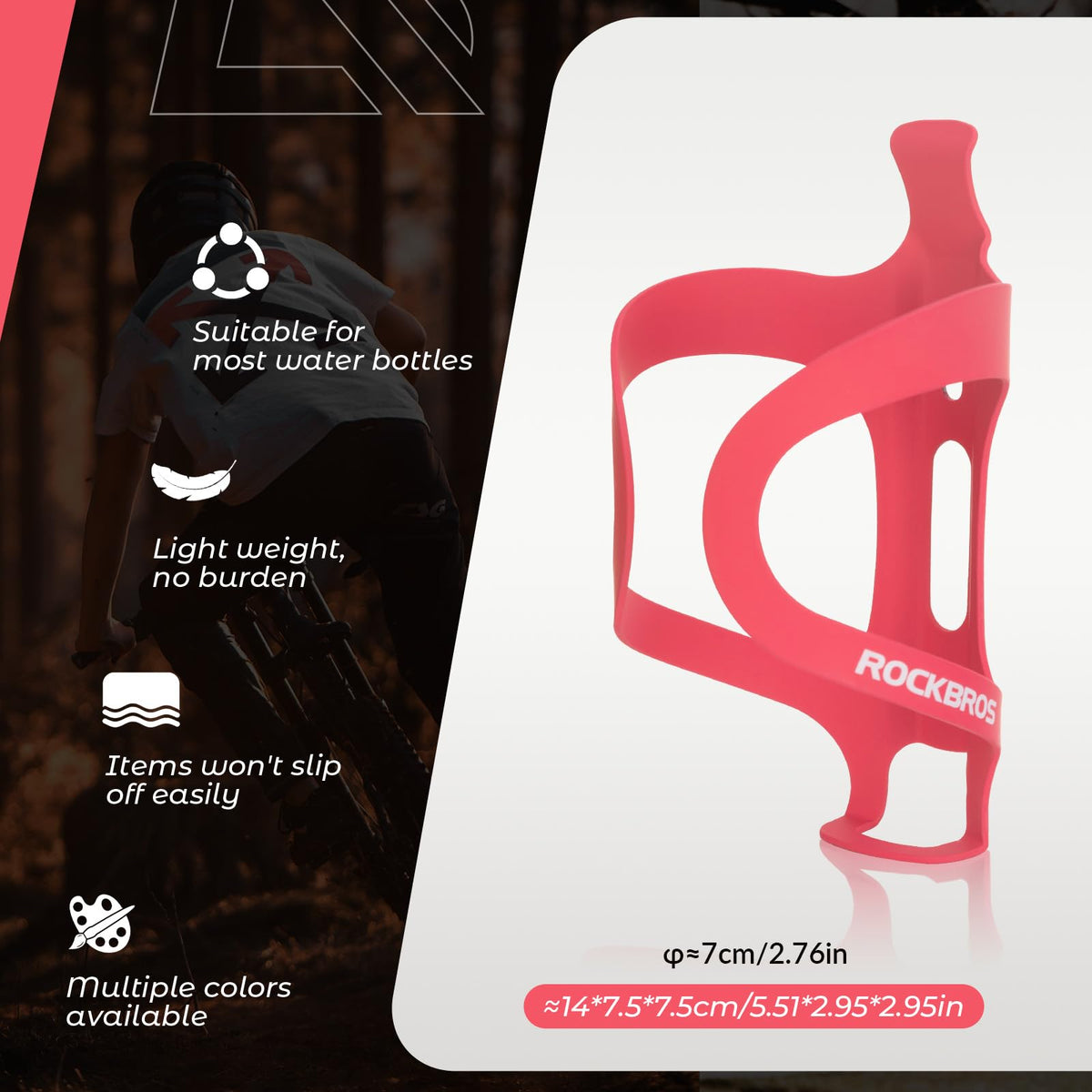 ROCKBROS Flaschenhalter Fahrrad Getränkehalter Aluminiumlegierung Leicht