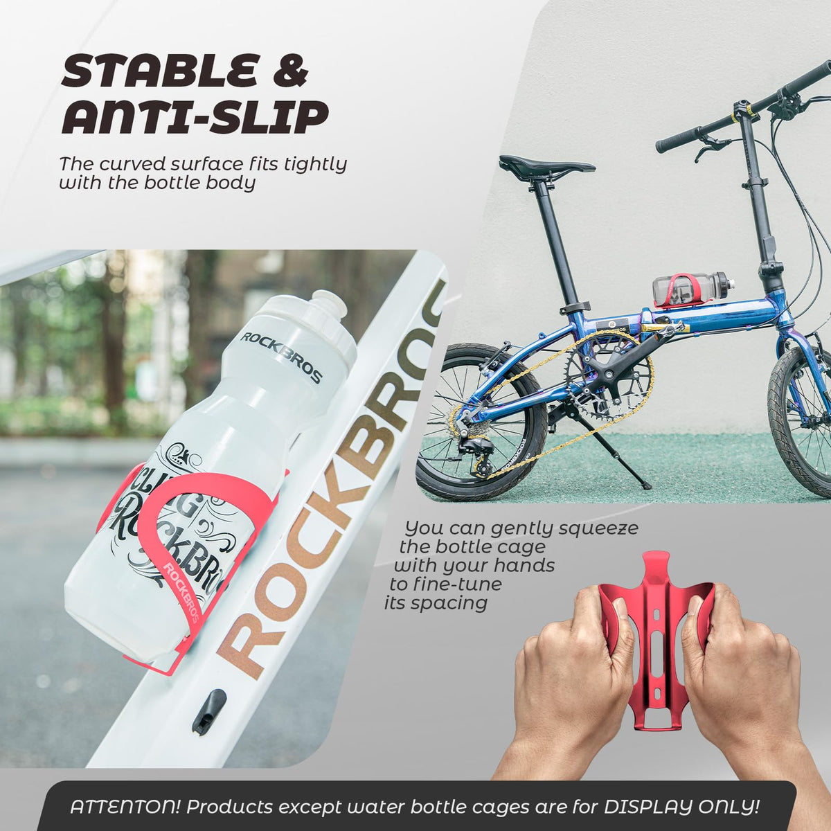 ROCKBROS Flaschenhalter Fahrrad Getränkehalter Aluminiumlegierung Leicht