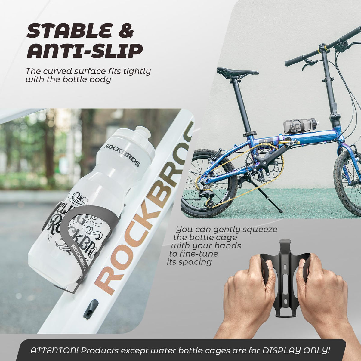 ROCKBROS Flaschenhalter Fahrrad Getränkehalter Aluminiumlegierung Leicht