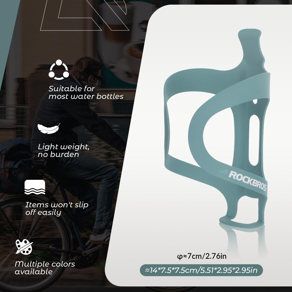 ROCKBROS Flaschenhalter Fahrrad Getränkehalter Aluminiumlegierung Leicht