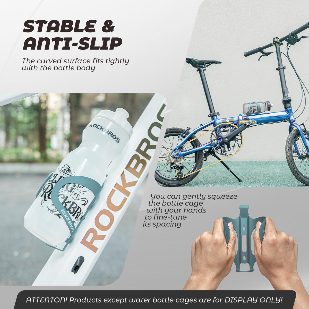 ROCKBROS Flaschenhalter Fahrrad Getränkehalter Aluminiumlegierung Leicht