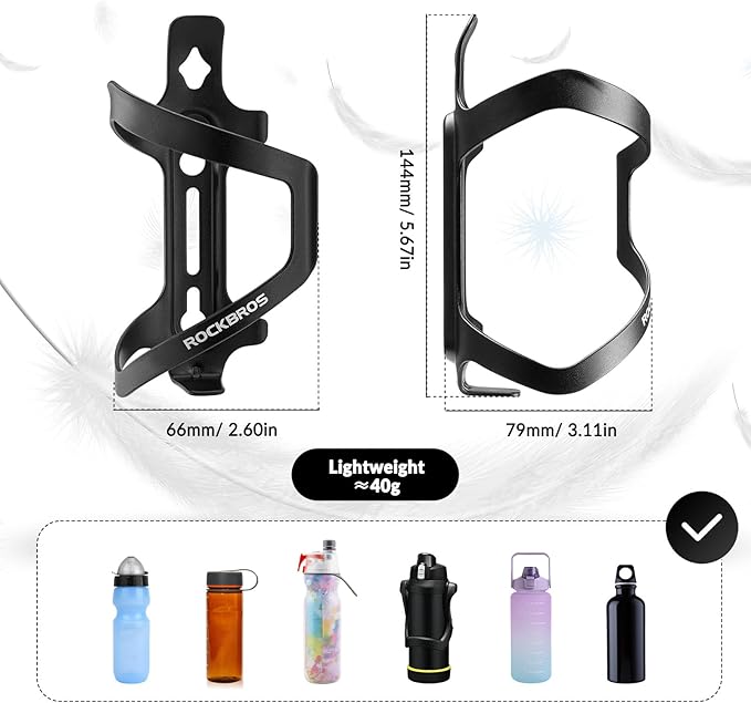 ROCKBROS Flaschenhalter Fahrrad Getränkehalter Trinkflaschenhalter Aluminiumlegierung ca. 40g