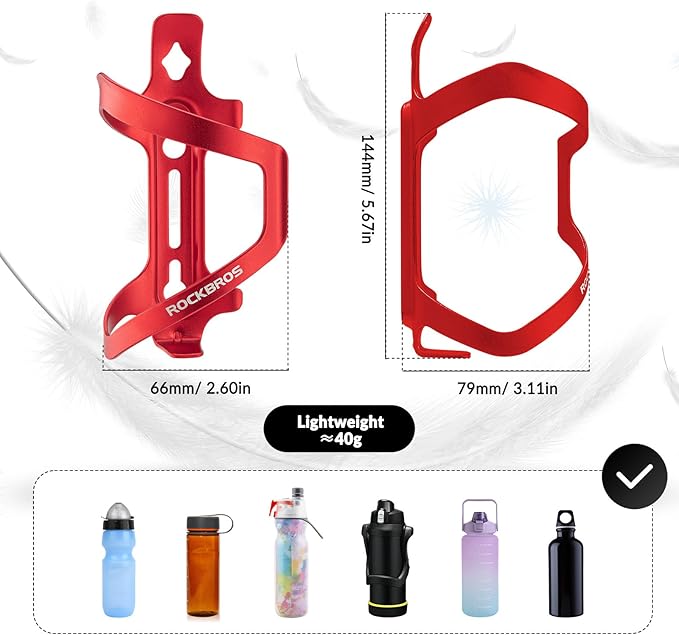 ROCKBROS Flaschenhalter Fahrrad Getränkehalter Trinkflaschenhalter Aluminiumlegierung ca. 40g