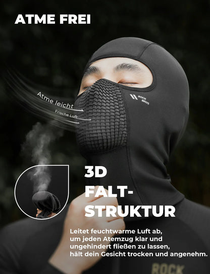 ROCKBROS Fleece-Sturmhaube Winter Atmungsaktive Balaclava Skimaske
