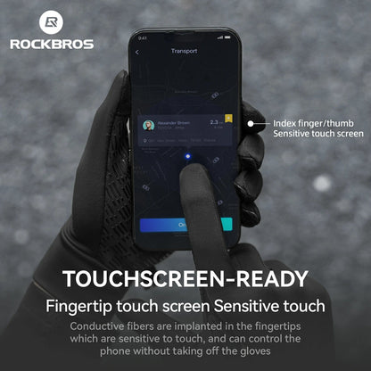 ROCKBROS Graphene Winter-Fahrradhandschuhe von 5°C bis 15°C