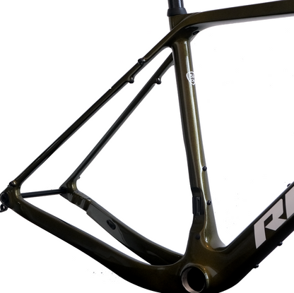 RINOS Gravel frame set with fork seat post handlebar carbon fiber T800 chameleon color