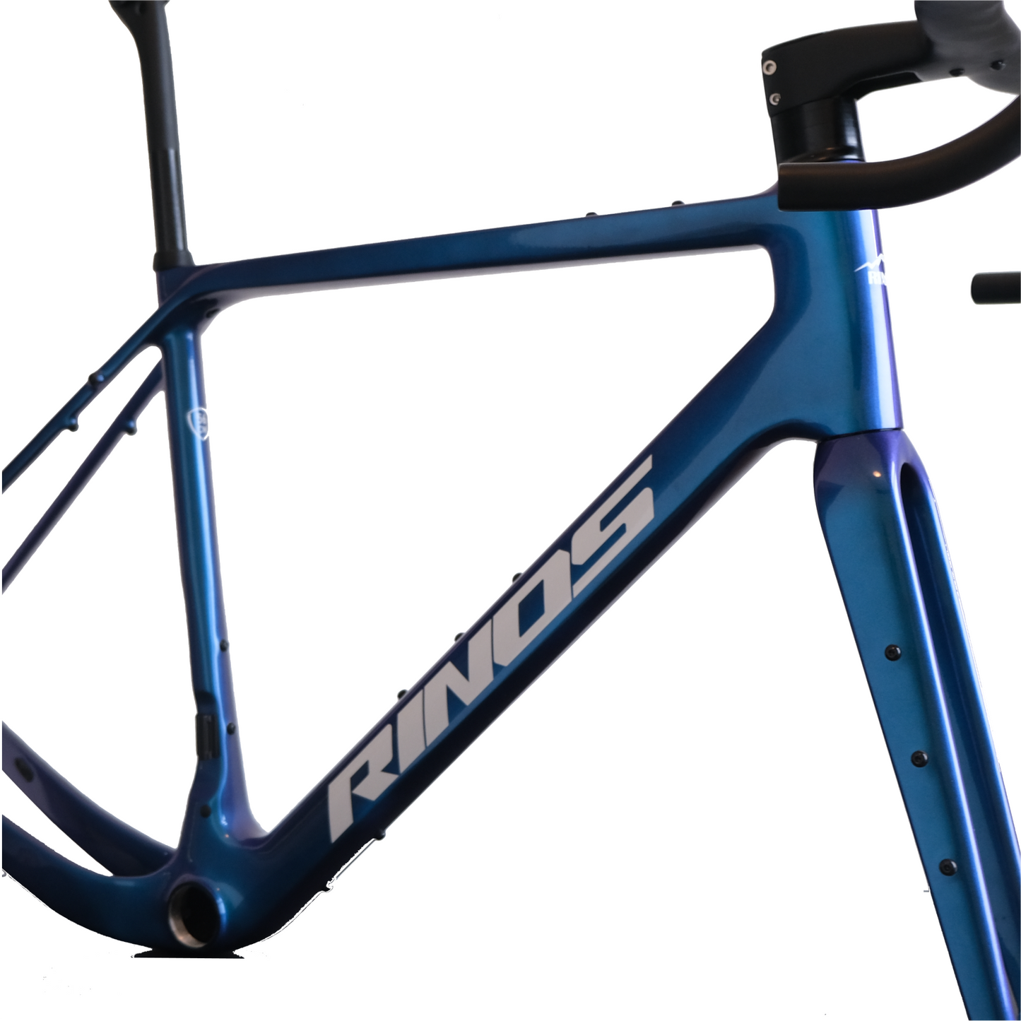 RINOS Gravel frame set with fork seat post handlebar carbon fiber T800 chameleon color