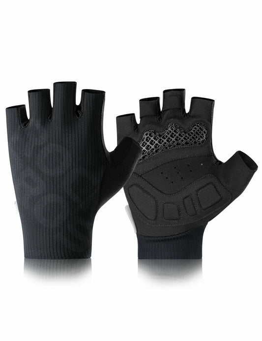ROCKBROS Halbfinger-Fahrradhandschuhe Sommer Elastisch & Atmungsaktiv, Anti-Rutsch- und Dämpfungspolster