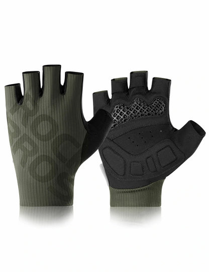 ROCKBROS Halbfinger-Fahrradhandschuhe Sommer Elastisch & Atmungsaktiv, Anti-Rutsch- und Dämpfungspolster