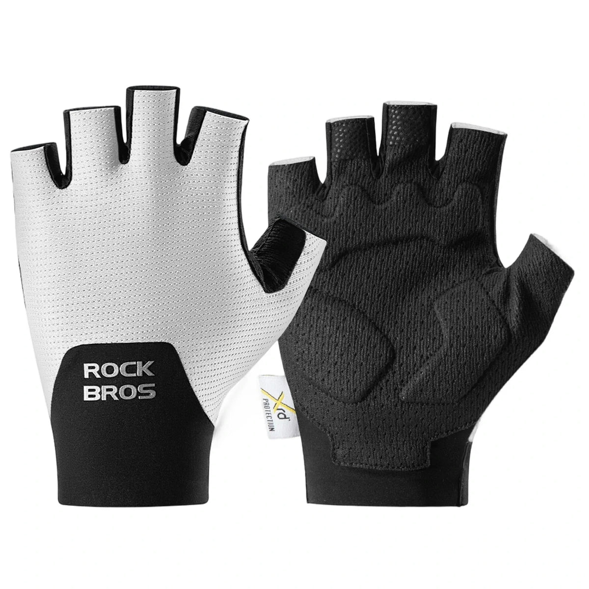 ROCKBROS Halbfinger Fahrradhandschuhe mit PORON XRD Polster