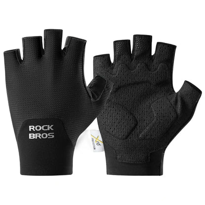 ROCKBROS Halbfinger Fahrradhandschuhe mit PORON XRD Polster