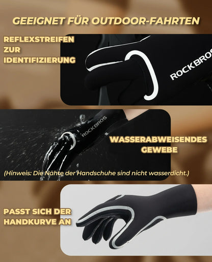 ROCKBROS Fahrradhandschuhe Winter, Wasserdicht und Winddicht S365