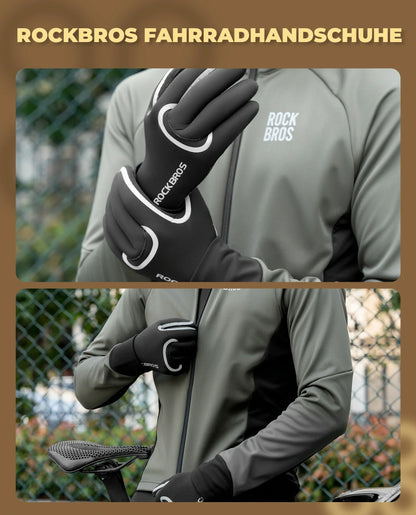 ROCKBROS Fahrradhandschuhe Winter, Wasserdicht und Winddicht S365