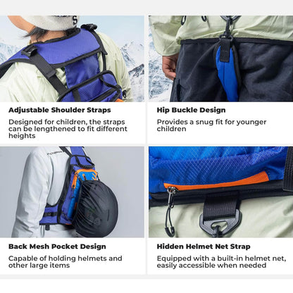 Kids' ski training backpack with strap Quanture