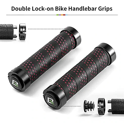 ROCKBROS Lenkergriffe Anti-Rutsch Fahrradgriffe Lock-On Design Fahrrad Griffe