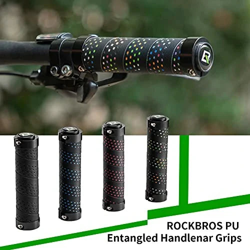 ROCKBROS Lenkergriffe Anti-Rutsch Fahrradgriffe Lock-On Design Fahrrad Griffe