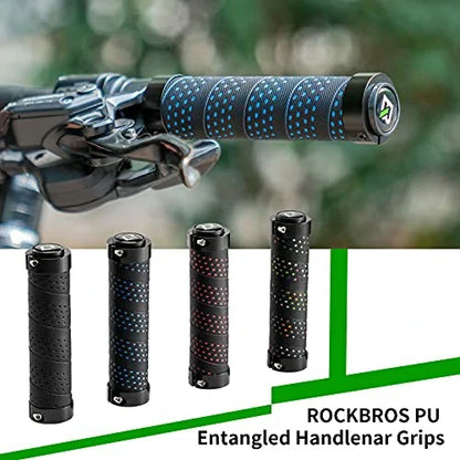 ROCKBROS Lenkergriffe Anti-Rutsch Fahrradgriffe Lock-On Design Fahrrad Griffe