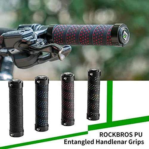 ROCKBROS Lenkergriffe Anti-Rutsch Fahrradgriffe Lock-On Design Fahrrad Griffe