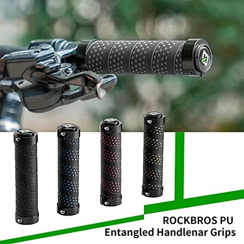 ROCKBROS Lenkergriffe Anti-Rutsch Fahrradgriffe Lock-On Design Fahrrad Griffe