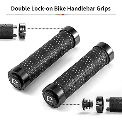 ROCKBROS Lenkergriffe Anti-Rutsch Fahrradgriffe Lock-On Design Fahrrad Griffe