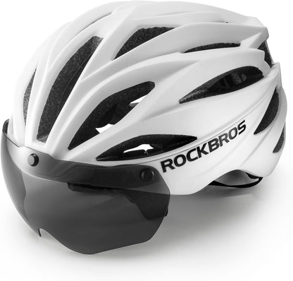 ROCKBROS Adult Bicycle Helmet with Visor Magnetic Removable Breathable –