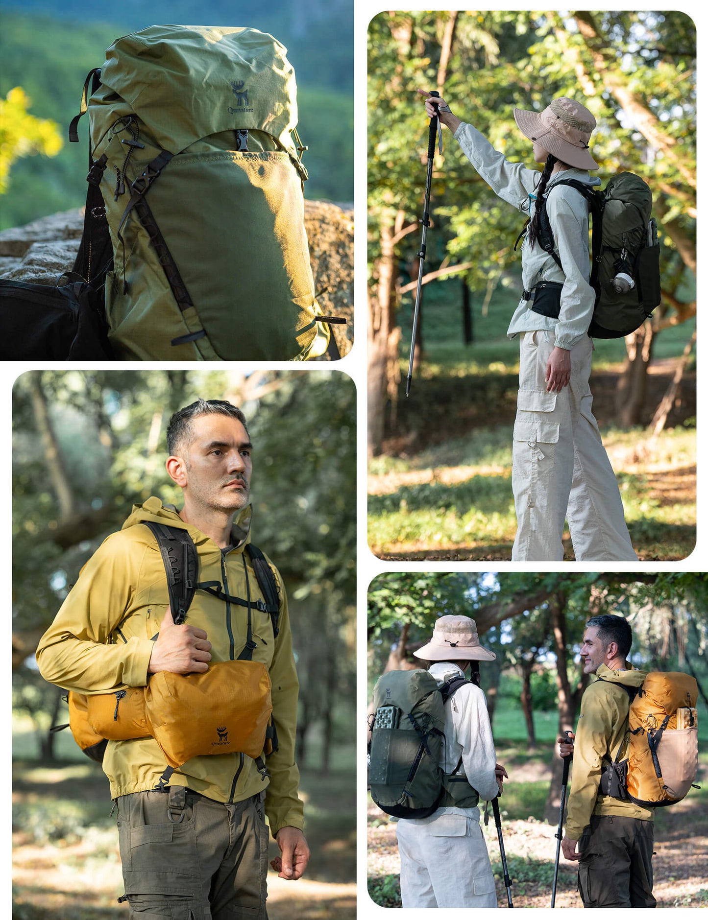 25L breathable hiking backpack - with detachable pocket & side access Quantature