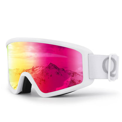 Anti-fog ski goggles, double lens, Quantature