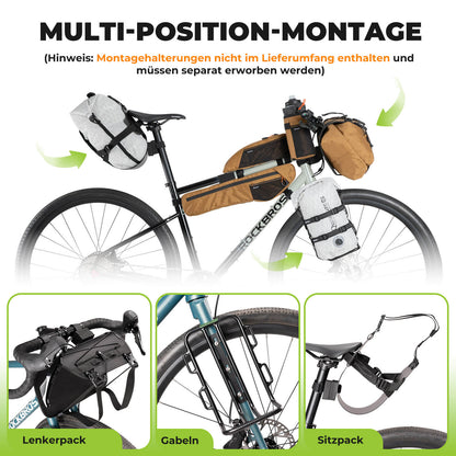 Handlebar bag 6L/12L Waterproof & Lightweight for bicycle and outdoor activities Quantue