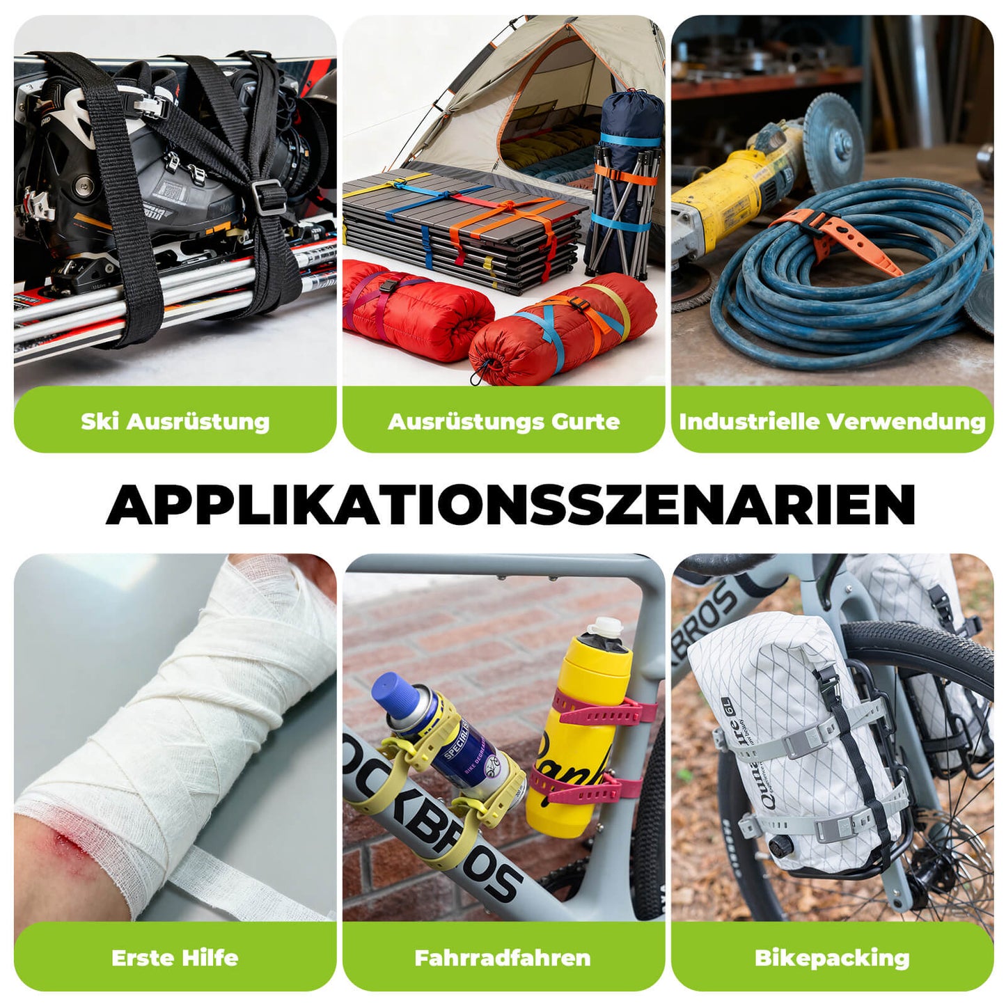 Universal Outdoor Tie-Down Straps - Extendable & Extremely Durable Quantature