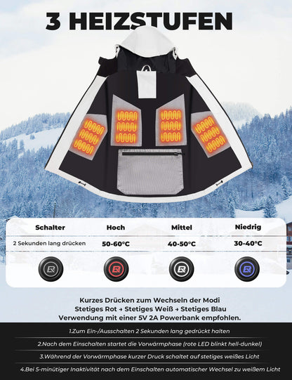 Heated cycling jacket with Type-C connection ROCKBROS