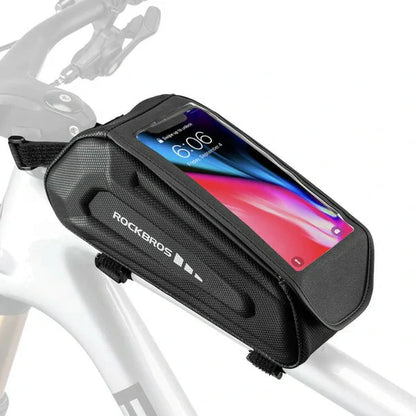 Waterproof bicycle bag, mobile phone case for 6.8-inch touchscreen smartphones, ROCKBROS