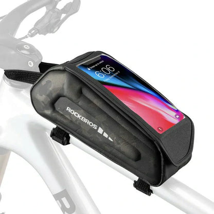 Waterproof bicycle bag, mobile phone case for 6.8-inch touchscreen smartphones, ROCKBROS