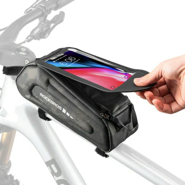 Waterproof bicycle bag, mobile phone case for 6.8-inch touchscreen smartphones, ROCKBROS