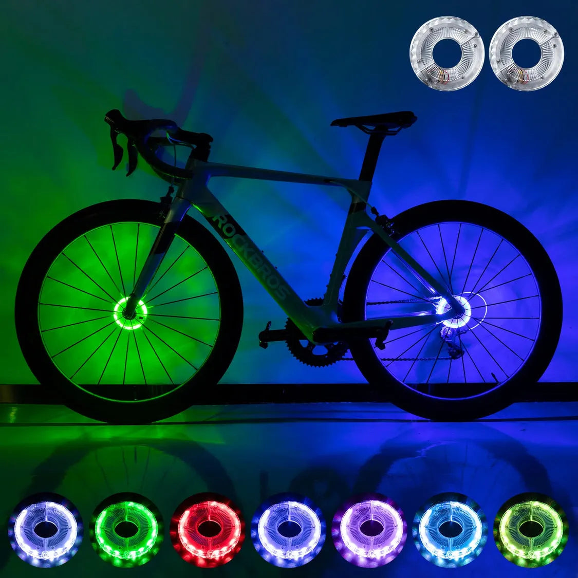 LED wheel light – Not for use on public roads. ROCKBROS