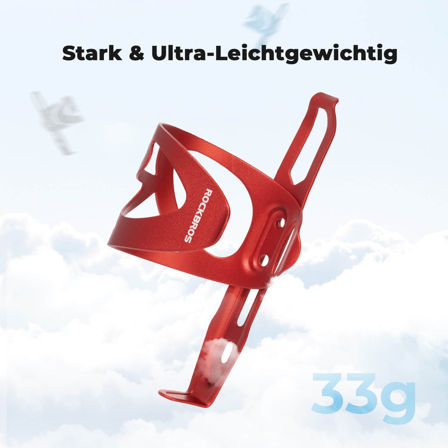 Ultra-lightweight bicycle bottle cage - 33g aluminum alloy for MTB/road bike ROCKBROS