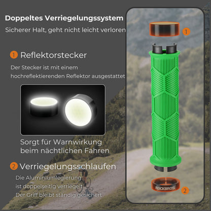 ROCKBROS Fahrrad Lenkergriffe Doppelverschluss für 22,2mm Lenke