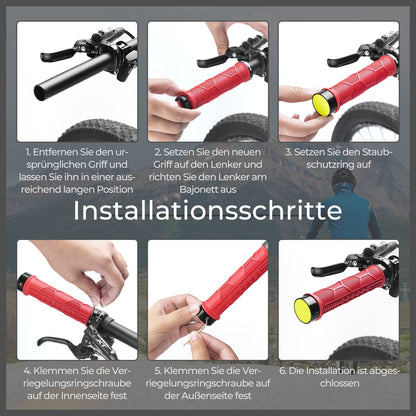 ROCKBROS Fahrrad Lenkergriffe Doppelverschluss für 22,2mm Lenke