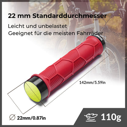 ROCKBROS Fahrrad Lenkergriffe Doppelverschluss für 22,2mm Lenke