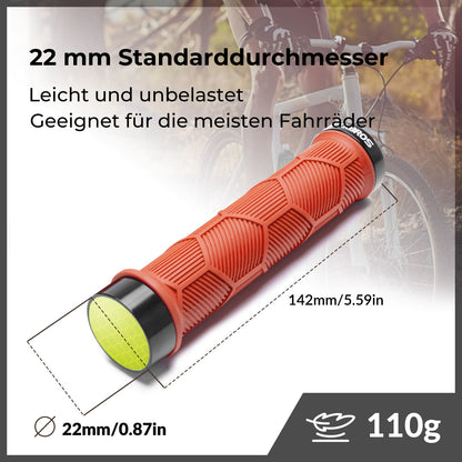 ROCKBROS Fahrrad Lenkergriffe Doppelverschluss für 22,2mm Lenke