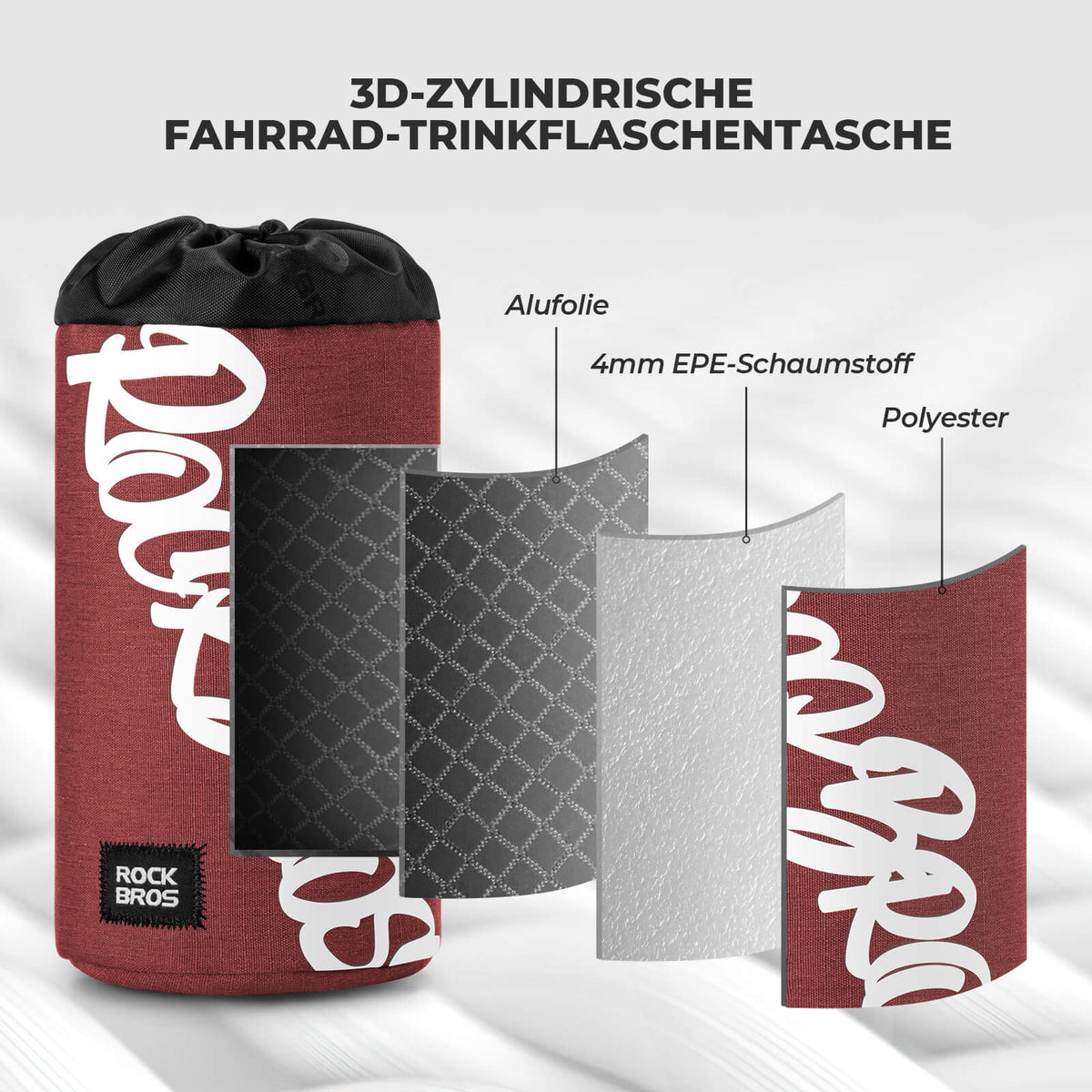 ROCKBROS Fahrrad Lenkertasche Mini 1L für Trinkflaschen Ø9 cm