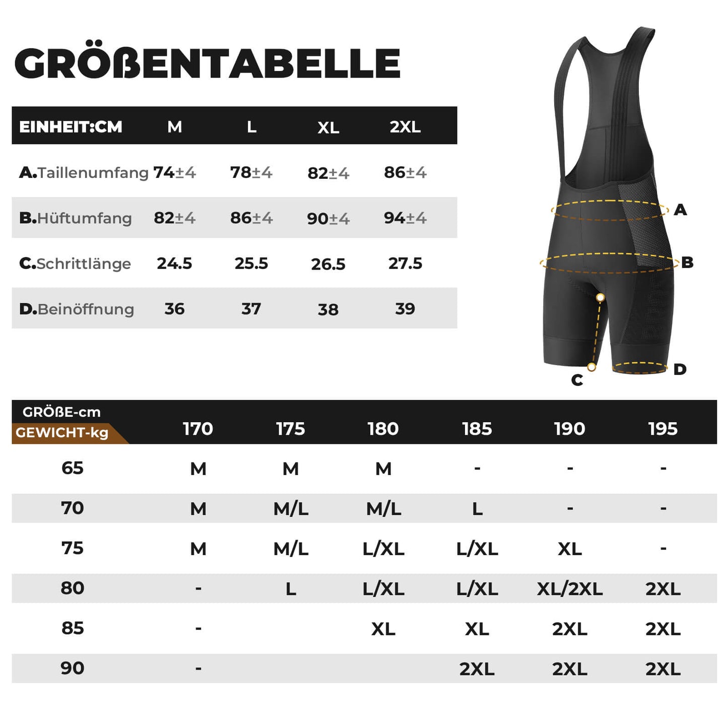 Cycling bib shorts, high strength & breathable with 5 pockets, ROCKBROS