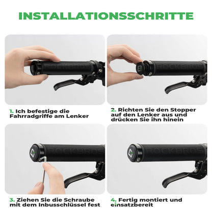 Bicycle grips, non-slip, double locking mechanism, 22.2mm, ROCKBROS