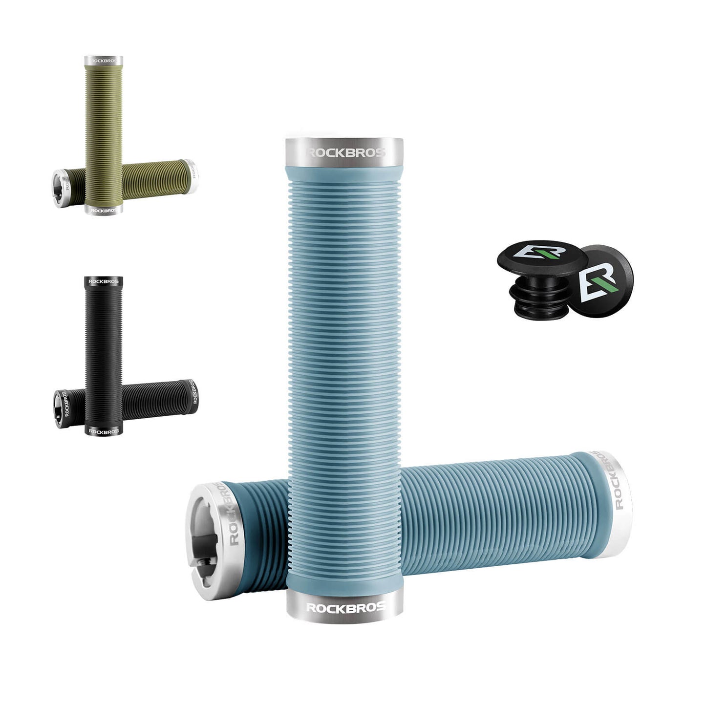 Bicycle grips, non-slip, double locking mechanism, 22.2mm, ROCKBROS