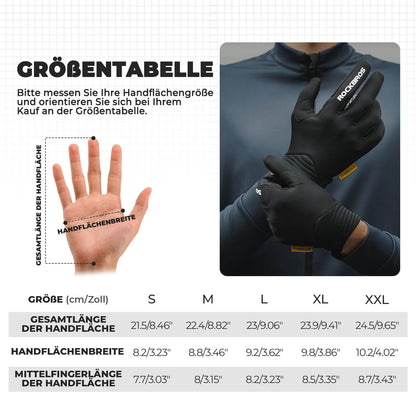 ROCKBROS touchscreen-compatible cycling gloves with SBR padding