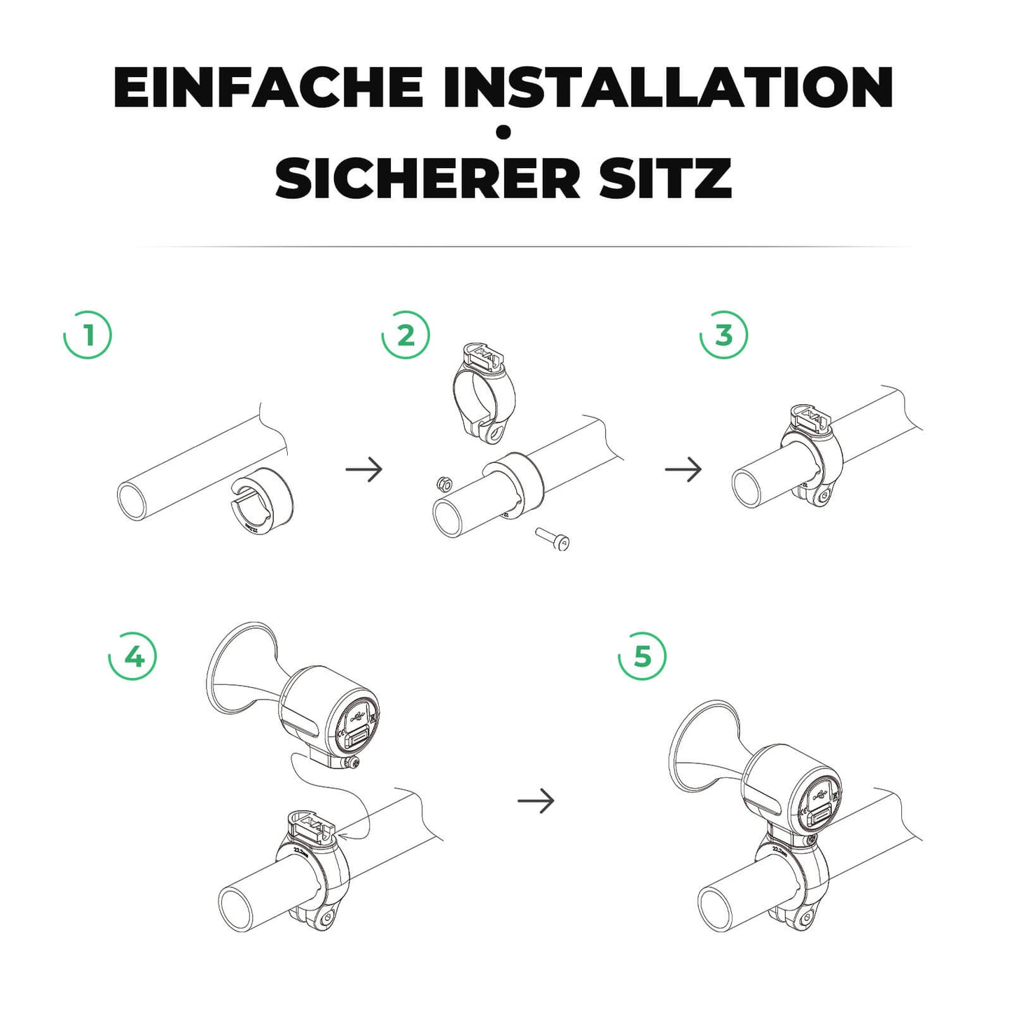 Electric bicycle bell, 120dB tone, IPX5 water resistant, smartphone tracking, ROCKBROS