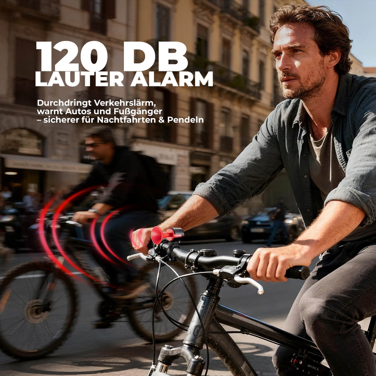 Electric bicycle bell, 120dB tone, IPX5 water resistant, smartphone tracking, ROCKBROS